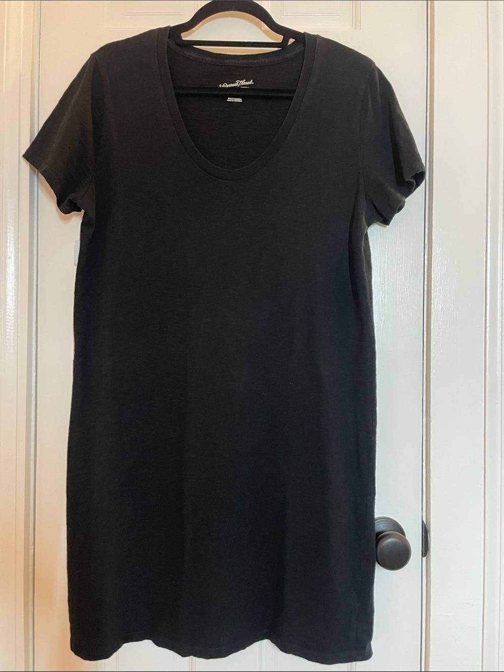Universal Thread, Scoop Neck T-Shirt Dress, Black, Large